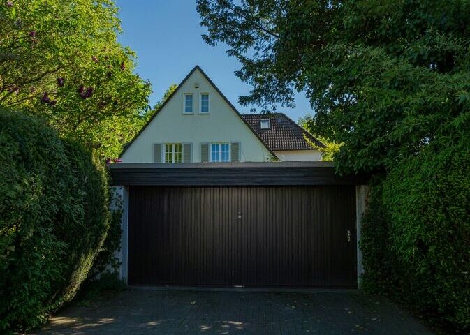 Homeowner preparing garage door